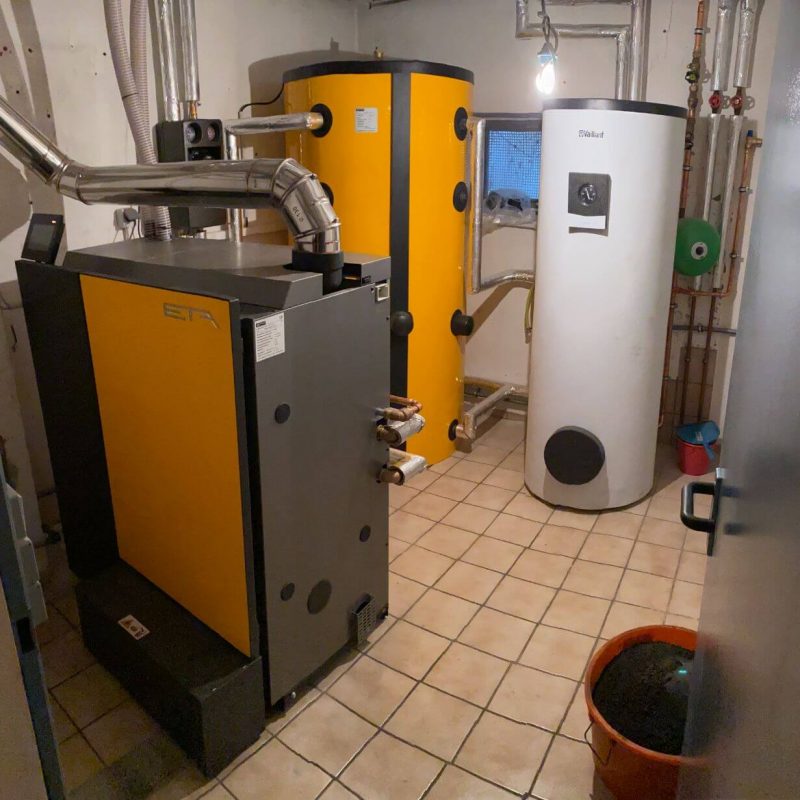 Heizungsbau, Installation einer ETA Pelletheizung und Vaillant Solarspeicher auroSTOR in Taunusstein 07